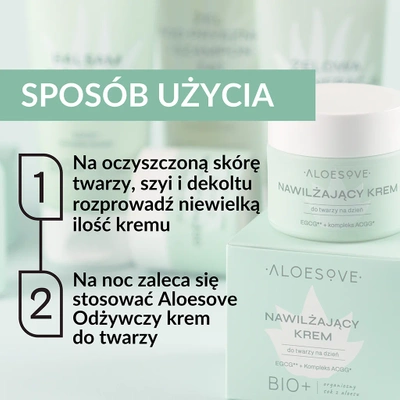 ALOESOVE nawilżający krem do twarzy na dzień 50ml
