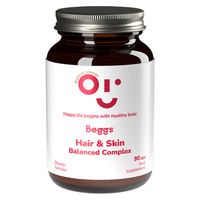 Beggs Balanced hair & skin COMPLEX suplement skóra i włosy 90 kapsułek