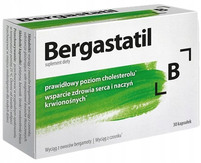 Aflofarm BERGASTATIL wyciąg z owoców bergamoty na CHOLESTEROL 30 kapsułek