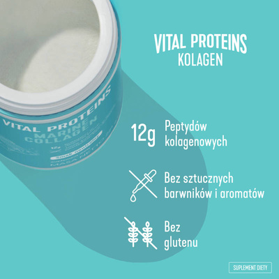 Vital Proteins Marine Collagen dla młodzieńczego wyglądu, kolagen rybi o neutralnym smaku 221g