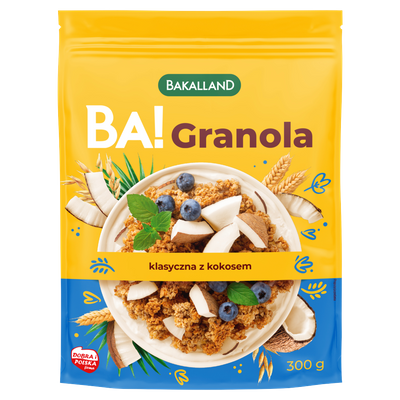 Bakalland Ba! Granola klasyczna z kokosem 300 g