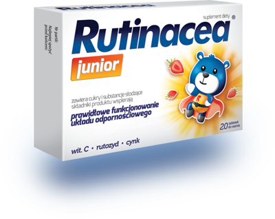 Rutinacea Junior, smak owocowy ODPORNOŚĆ 20 tabletek do ssania