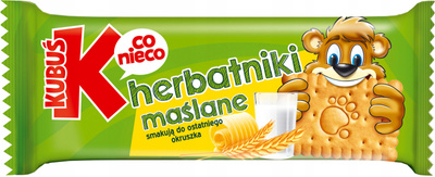 KUBUŚ Herbatniki maślane dla dziecka smaczna przekąska 50 g ZESTAW 3 + 1 GRATIS!