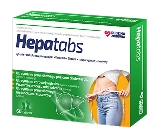 Rodzina Zdrowia Hepatabs ODCHUDZANIE, CHOLESTEROL 60 tabletek