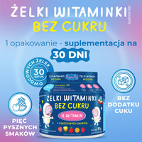 Żelki Witaminki "Świnka Peppa" BEZ CUKRU dla dzieci 30 żelek	