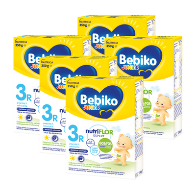 Bebiko Junior 3R Odżywcza formuła na bazie mleka dla dzieci powyżej 1. roku życia ZESTAW 5 x 350 g
