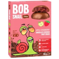 Bob Snail Ciasteczka owocowe Truskawka w Belgijskiej mlecznej czekoladzie 60 g