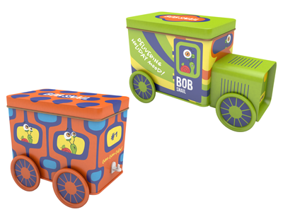 Bob Snail Lokomotywa i wagon z przekąskami i zabawką KOLOR LOSOWY