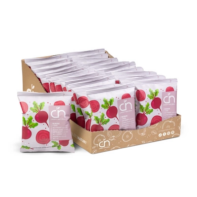 Crispy Natural burak czerwony suszony z solą morską plasterki ZESTAW 24 x 18 g