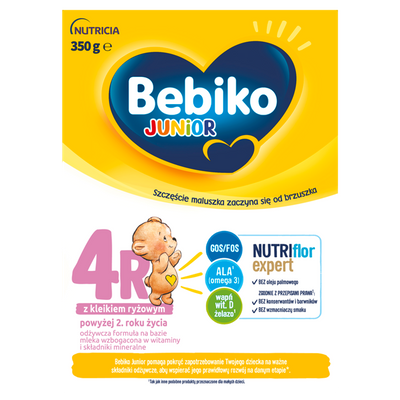 Bebiko Junior 4R Odżywcza formuła na bazie mleka dla dzieci powyżej 2. roku życia 350 g