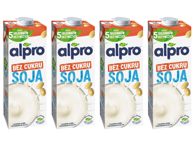 Alpro Napój sojowy niesłodzony ZESTAW 4 x 1 L
