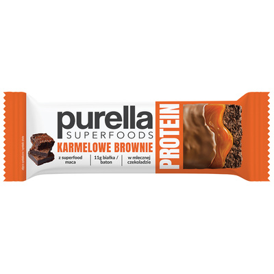 Purella Superfoods Protein bar baton proteinowy karmelowe brownie 45 g