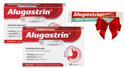 Alugastrin 3 Forte zgaga refluks żołądek 30 tabletek + GRATIS!