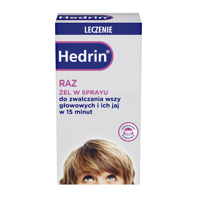 Hedrin żel w sprayu do zwalczania wszy głowowych i ich jaj 60 ml