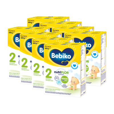 Bebiko 2 Mleko następne dla niemowląt powyżej 6. miesiąca życia ZESTAW 8x600g