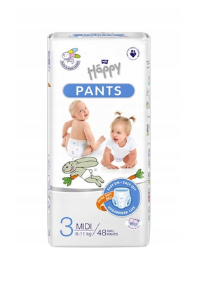 Bella Baby Happy Pants Pieluchomajtki MIDI 3 6-11 kg 48 sztuk