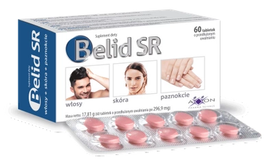 Belid SR Suplement diety z biotyną na zdrowe włosy, skórę i paznokcie 60 tabletek