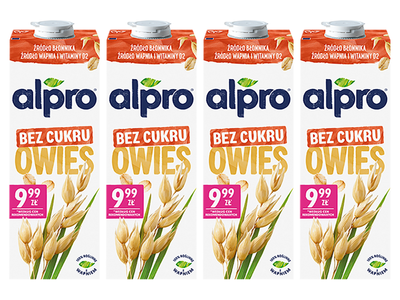 Alpro Napój owsiany niesłodzony ZESTAW 4 x 1 L