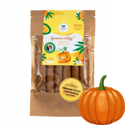 Dyniowe rollsy z jagodami camu camu ZESTAW 3 x 50 g