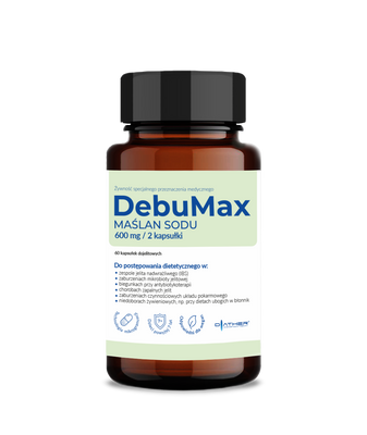 Diather DebuMax maślan sodu zdrowe jelita układ trawienny 60 kapsułek