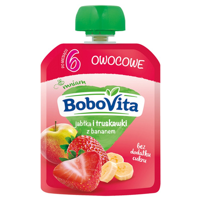 BoboVita zestaw MIX smaków musy 6 x 80 g