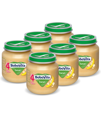 BoboVita Banan po 4 miesiącu ZESTAW 6 x 125 g