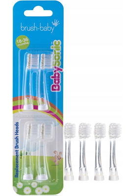 Brush Baby końcówki do szczoteczki sonicznej BabySonic 18-36 miesięcy 4 sztuki