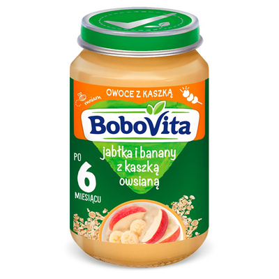 BoboVita Jabłka I banany z kleikiem owsianym po 6. miesiącu 190 g