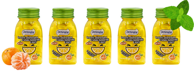 Dosfarm drażetki odświeżające o smaku mandarynki i mięty z witaminą C DUŻE OPAKOWANIE ZESTAW 5 x 45 g