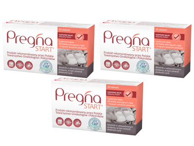 PREGNA START witaminy dla kobiet planujących ciążę ZESTAW 3 x 30 tabletek