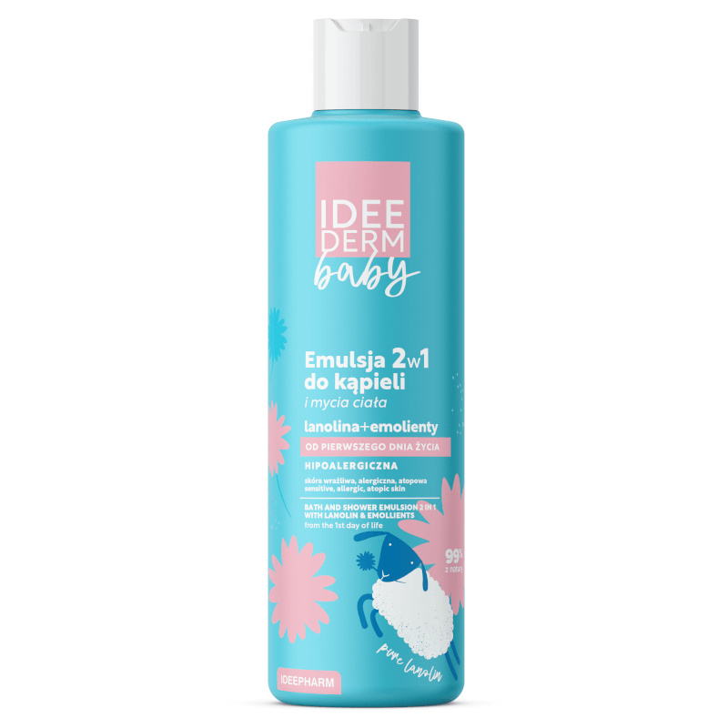 IDEE DERM Baby Emulsja 2w1 do kąpieli i mycia ciała dla dzieci 400 ml