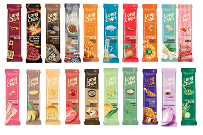 LONG CHIPS ogromny zestaw różne smaki 19 opakowań