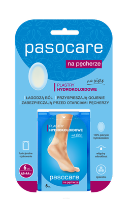 Pasocare plastry hydrokoloidowe na piętę na pęcherze 6 sztuk