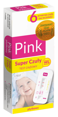 Pink testy ciążowe SUPER CZUŁE strumieniowy i płytkowy mix 20 opakowań + zestaw do monitorowania płodności GRATIS!