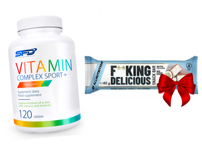 SFD vitamin complex sport+ 120 tabletek + BATONIK KOKOSOWY GRATIS!