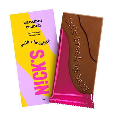 NICK'S mleczna czekolada z chrupiącym karmelem bez cukru 75 g