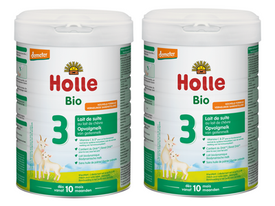 Holle 3 BIO Mleko kozie dla niemowląt od 10. miesiąca ZESTAW 2x800g + KASZKA GRATIS!