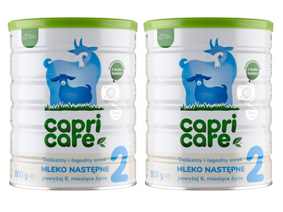 Capricare 2 Mleko następne powyżej 6. miesiąca życia ZESTAW 2x800 g