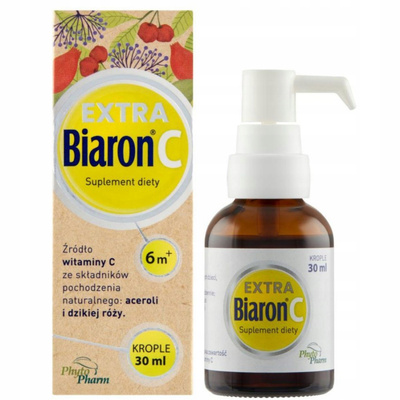 Biaron C EXTRA krople od 6 miesiąca życia odporność acerola dzika róża 30 ml