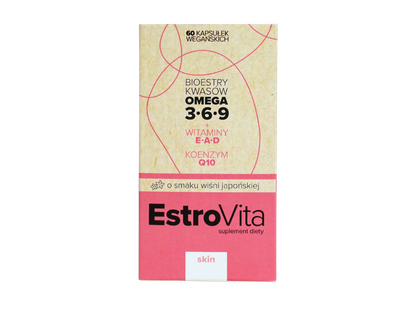 EstroVita Skin Sakura kwasy omega 3-6-9 skóra, cera 60 kapsułek