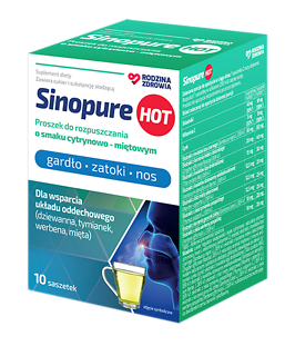 Rodzina Zdrowia Sinopure Hot UKŁAD ODDECHOWY 10 saszetek