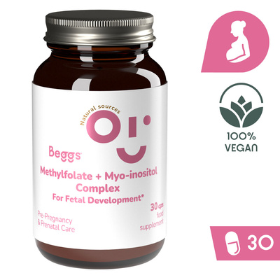 Beggs Methylfolate + myo-inositol COMPLEX planowanie ciąży kwas foliowy 2 x 30 kapsułek + TORBA GRATIS