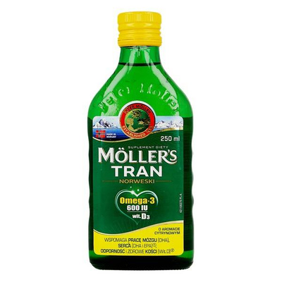Moller's Tran Norweski, powyżej 3 lat aromat cytrynowy 250 ml