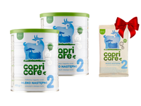 Capricare 2 - mleko następne, powyżej 6 miesiąca, oparte na mleku kozim ZESTAW 2 x 400 g + SASZETKA GRATIS!