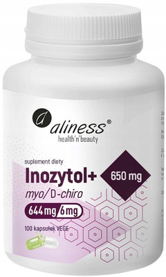 Aliness Inozytol 650 mg STRES PŁODNOŚĆ NASTRÓJ 100 kapsułek