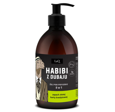 LaQ Męski Żel pod prysznic o zapachy karty kredytowej HABIBI Z DUBAJU 500 ml