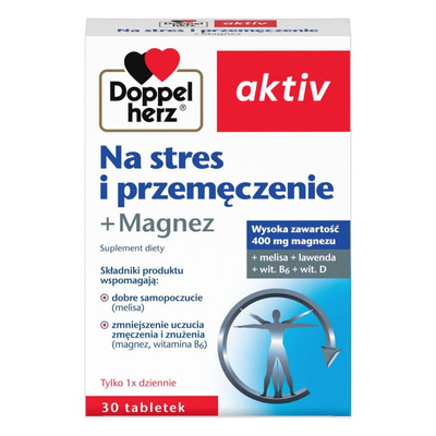 Doppelherz aktiv na stres i przemęczenie + magnez 30 tabletek