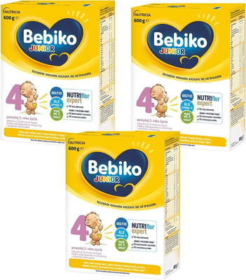 Bebiko Junior 4 Odżywcza formuła na bazie mleka dla dzieci powyżej 2. roku życia 3x600 g