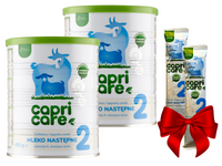 Capricare 2 - mleko następne, powyżej 6 miesiąca, oparte na mleku kozim ZESTAW 2 x 400 g + 2 SASZETKI GRATIS!