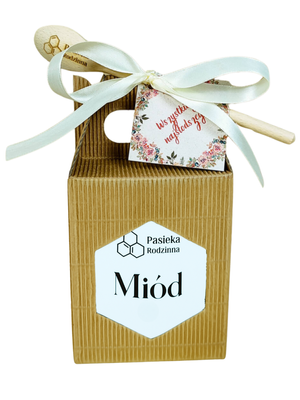 Pasieka Rodzinna zestaw prezentowy z miodem lipowym 410 g